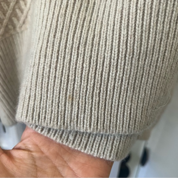 All Saints Chunky Asymmetrical Cable Knit Texture Block Sweater Sz XS - Picture 9 of 13